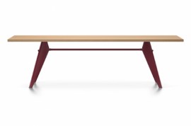 J. Prouvé Table EM TABLE 260x90 Rouge japonais