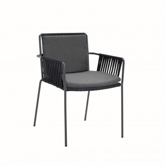 KETTAL dining chair NET manganese black rope 