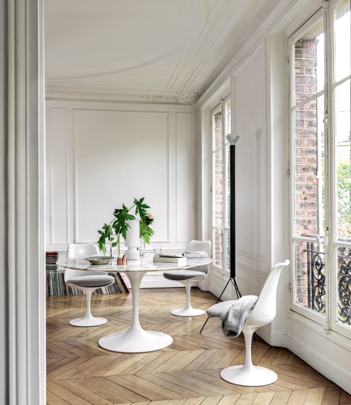 Knoll Tulipe Lot de 6 chaises Pivotante avec coussin 