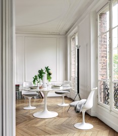 Tulipe Lot de 6 chaises Pivotante avec coussin