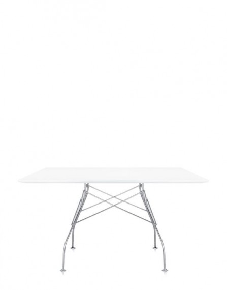 Kartell Table GLOSSY carrée Blanc 