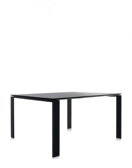 Kartell Table FOUR carrée Noir Noir 