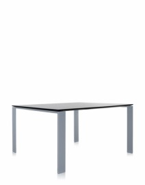 Table FOUR carrée Noir Aluminium Kartell