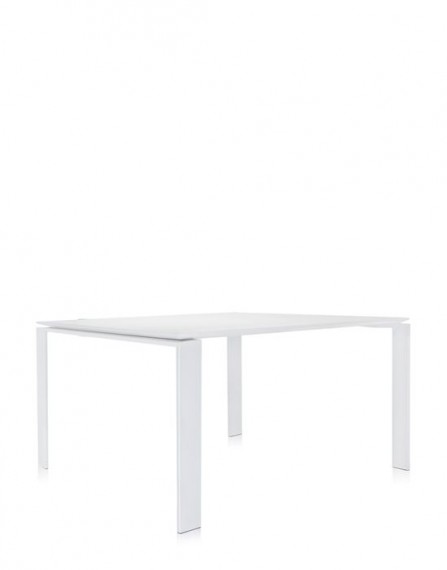 Kartell Table FOUR carrée Blanc Blanc 