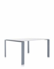 Table FOUR carrée Blanc Aluminium Kartell