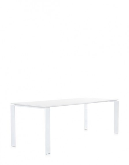 Kartell Table FOUR rectangulaire Blanc Aluminium 