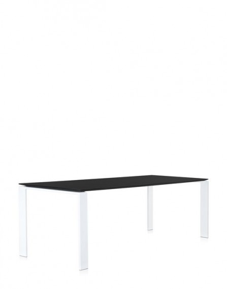 Kartell Table FOUR rectangulaire Blanc Noir 