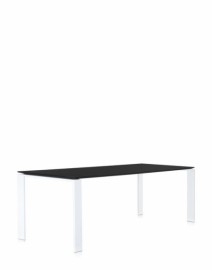 Table FOUR rectangulaire Blanc Noir Kartell