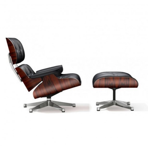 Vitra Eames Lounge Chair Ottoman nero 