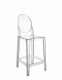 Tabouret haut ONE MORE, oval Cristal