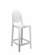 Tabouret haut ONE MORE, oval Blanc
