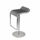 LEM H67 réglable chromé mat tissu gris