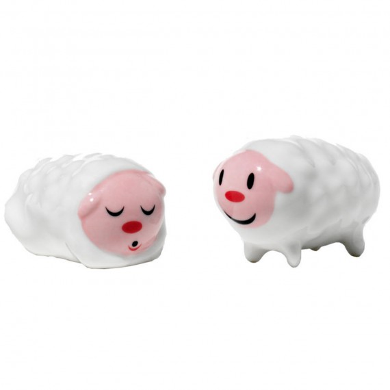 Alessi Tiny little sheep set de deux figurines 