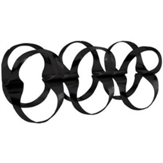 Alessi Ribbon Porte-bouteilles Noir 