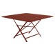 Table carrée CARGO - ocre rouge