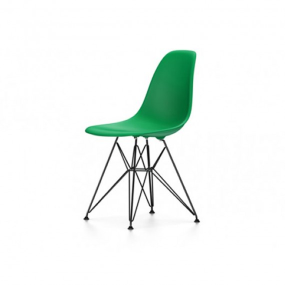 Vitra Chaise Eames DSR - vert pieds noirs 