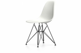 Chaise Eames DSR - blanc pieds noirs Vitra
