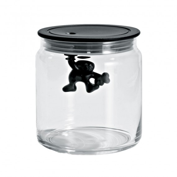 Alessi Gianni a little man holding on tight noir S 