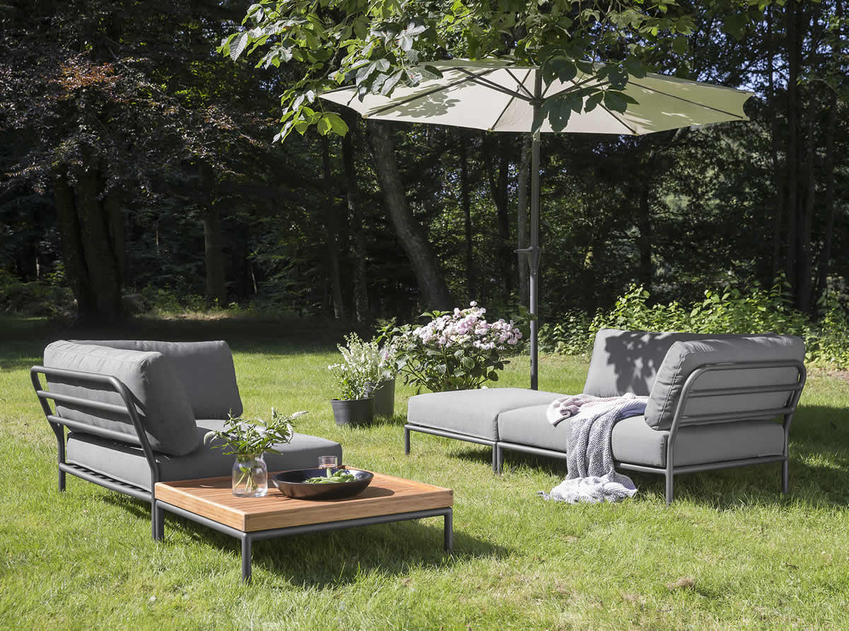 Canapé pour jardin et terrasse design aluminium laqué